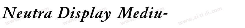 Neutra Display Mediu字体转换